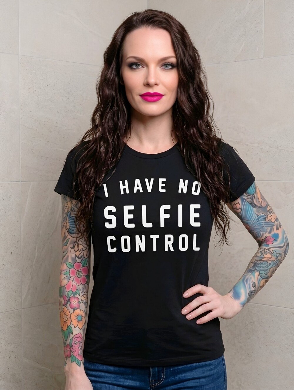 Black Matter Hot Topic Selfie Control Text Print Short Sleeve Top Tee Shirt XL